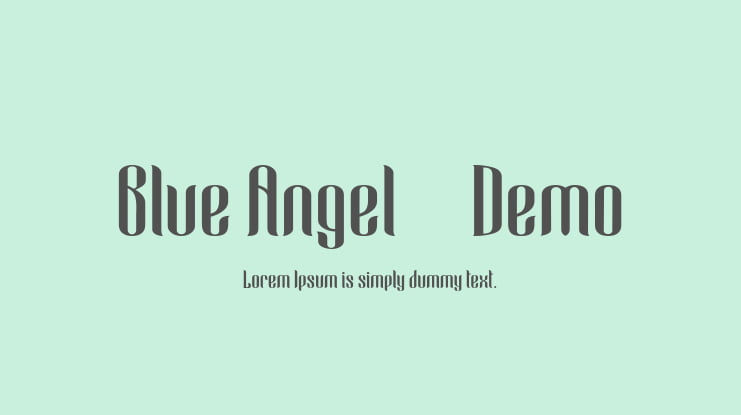 Blue Angel - Demo Font