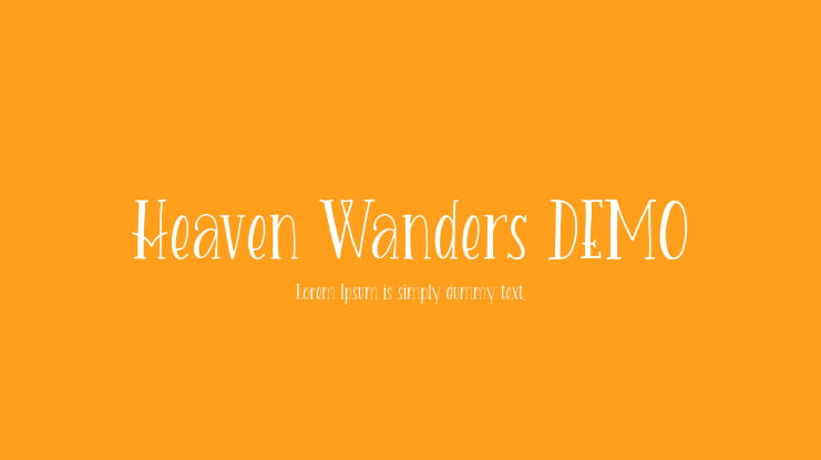 Heaven Wanders DEMO Font