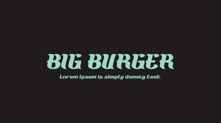 BIG BURGER Font