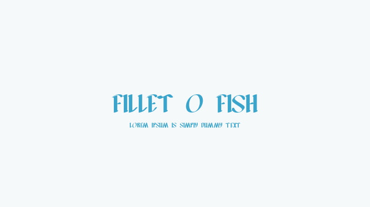FILLET O FISH Font