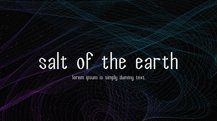 Salt of the Earth Font