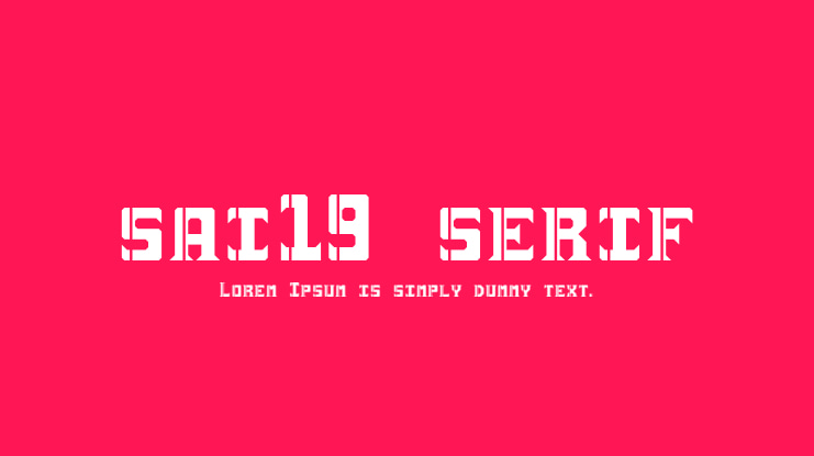 sai19 serif Font