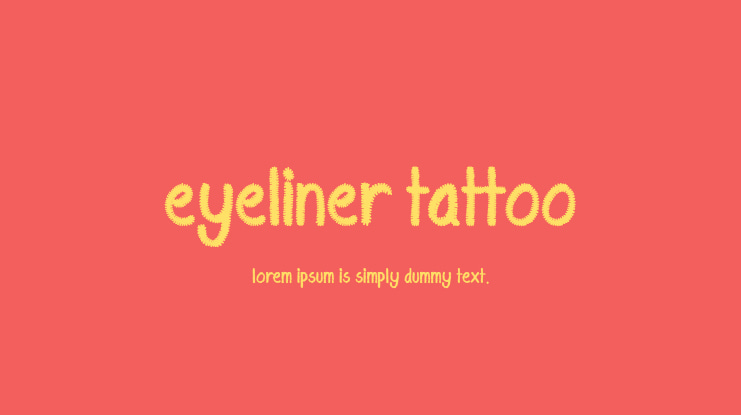 Eyeliner Tattoo Font
