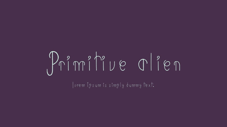 Primitive Alien Font