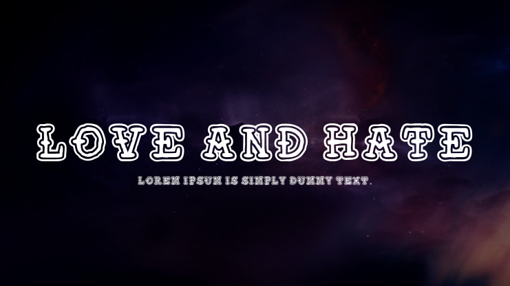 Love and Hate Font
