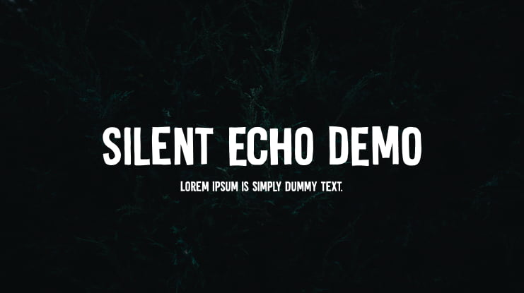 Silent Echo DEMO Font