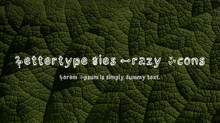 Lettertype Mies Crazy Icons Font