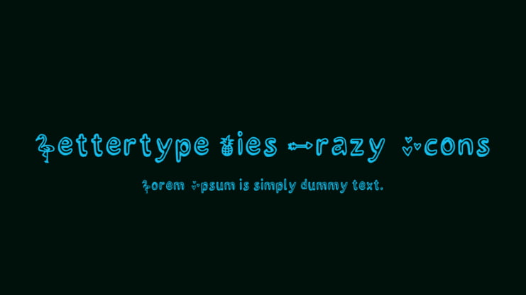 Lettertype Mies Crazy Icons Font
