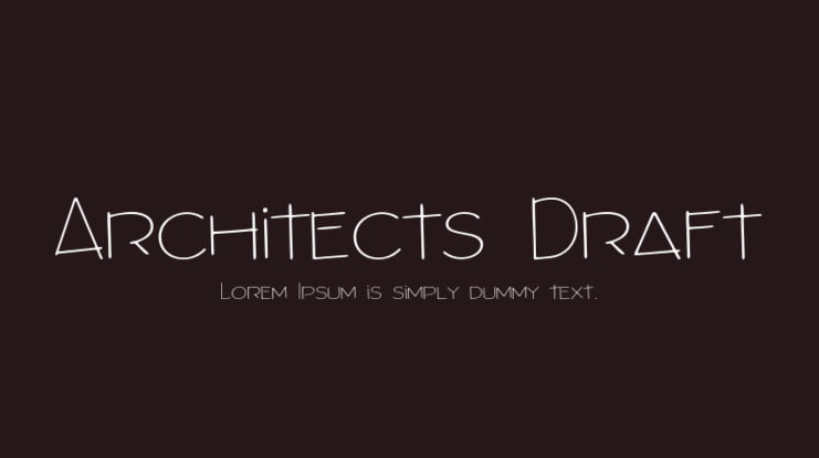 Architects Draft Font Family