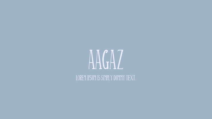 Aagaz Font
