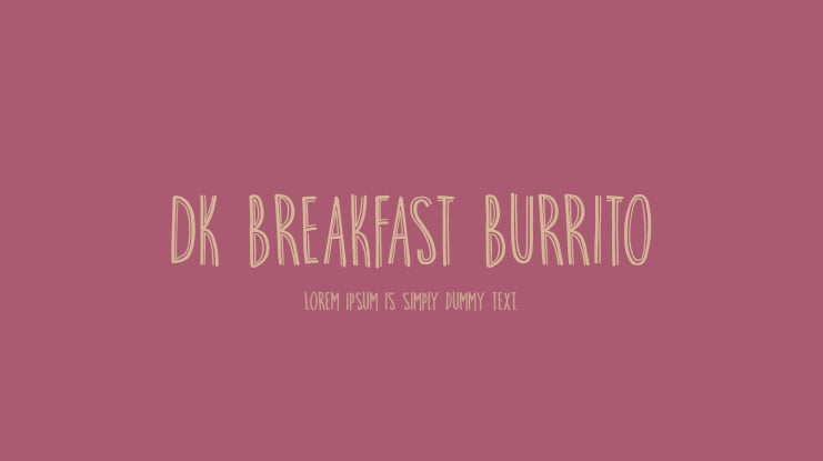 DK Breakfast Burrito Font