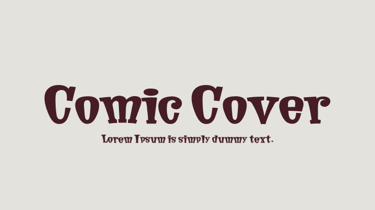 Comic Cover Font