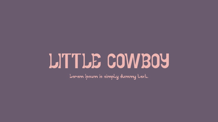 LITTLE COWBOY Font