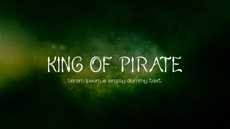KING OF PIRATE Font Family