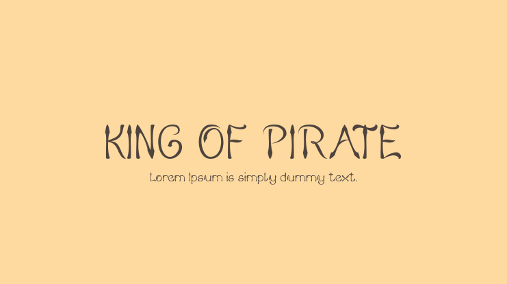 KING OF PIRATE Font Family