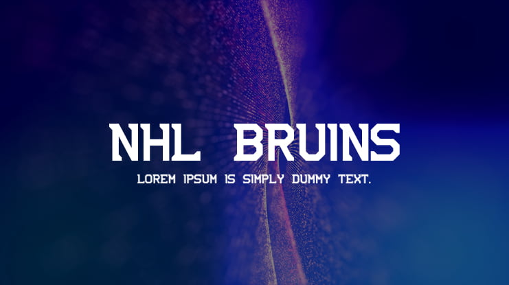 NHL Bruins Font