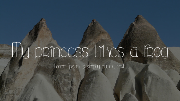 My princess likes a frog Font