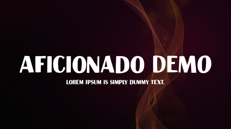 Aficionado DEMO Font
