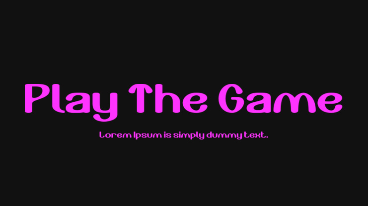 Play The Game Font Family : Download Free for Desktop & Webfont