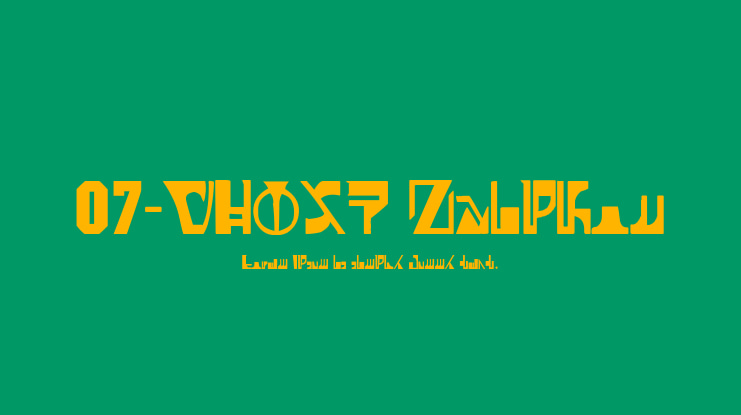 07-GHOST Zaiphon Font
