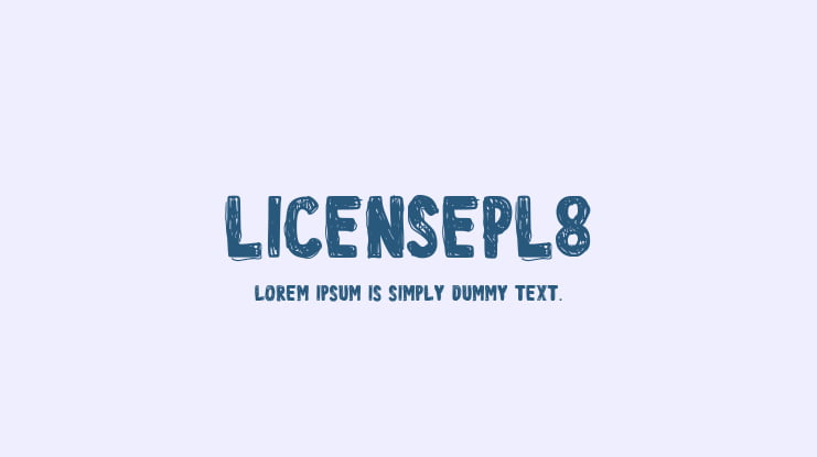 LicensePl8 Font