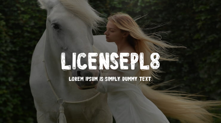 LicensePl8 Font