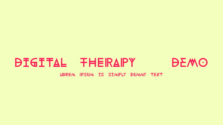 Digital Therapy - DEMO Font