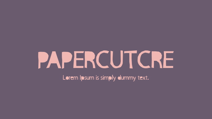 PAPERCUTCRE Font