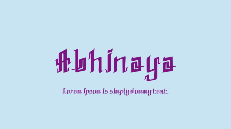 Abhinaya Font
