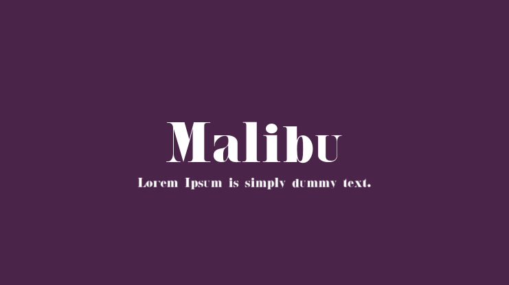 Malibu Font