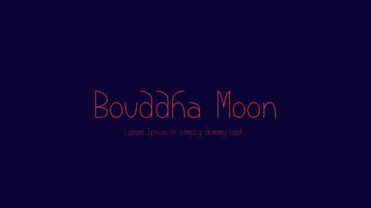 Bouddha Moon Font