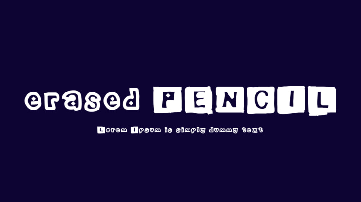 erased PENCIL Font