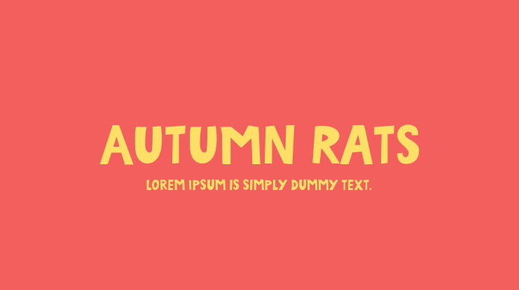 Autumn Rats Font