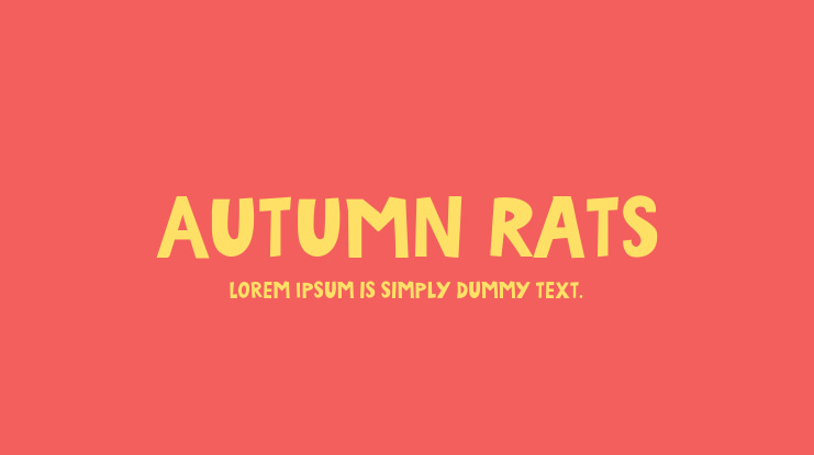Autumn Rats Font