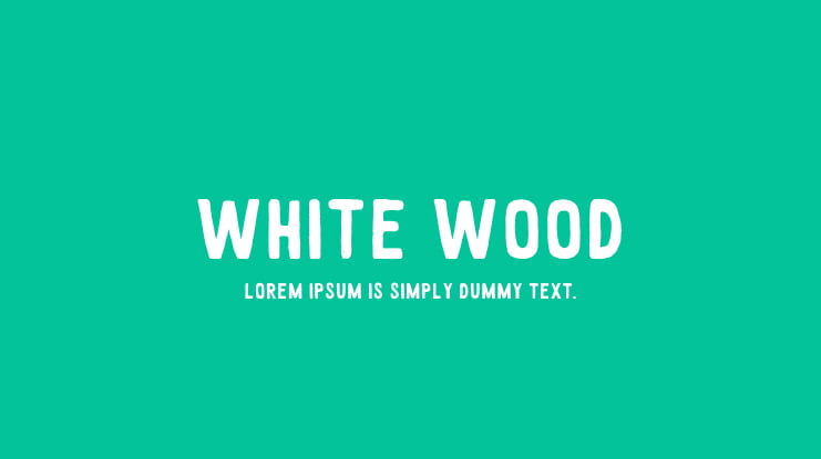 White Wood Font