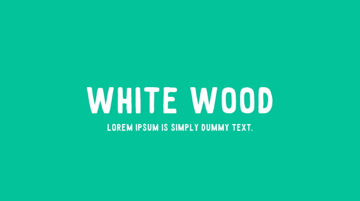 White Wood Font