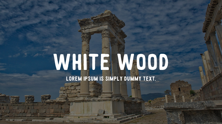 White Wood Font