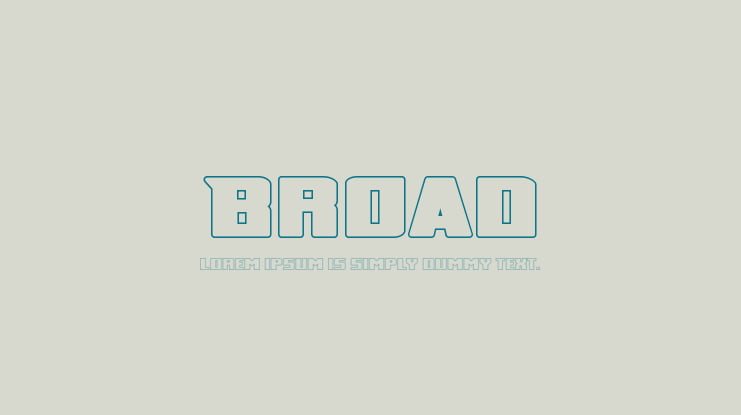 Broad Font Family