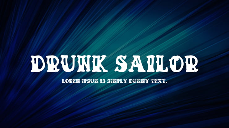 Drunk Sailor Font