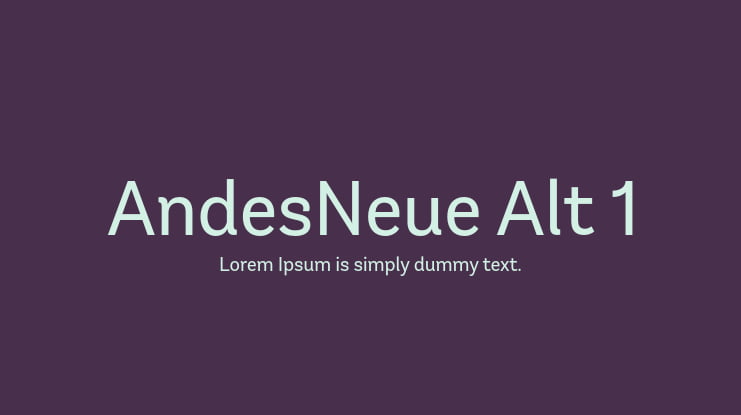 AndesNeue Alt 1 Font Family