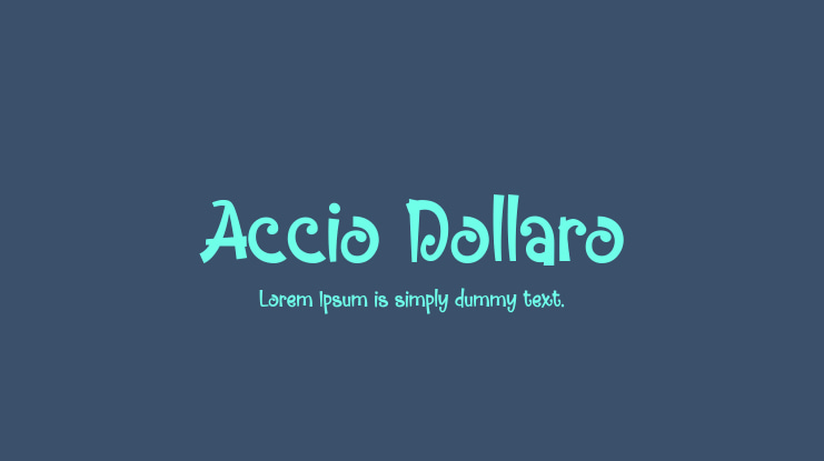 Accio Dollaro Font