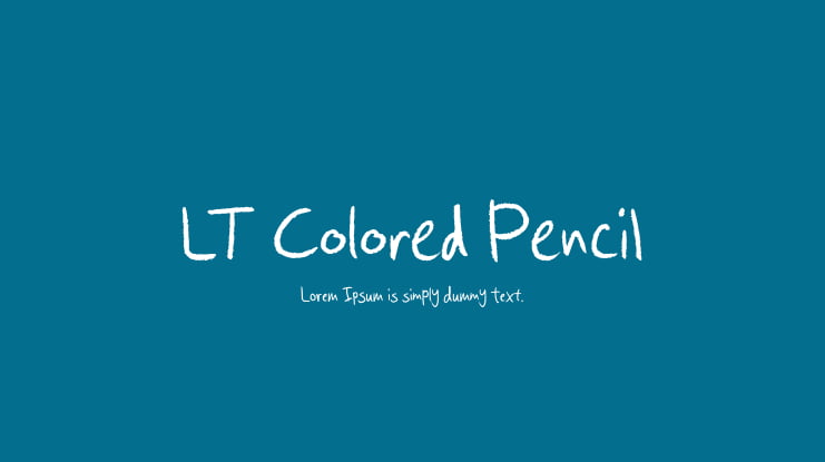 LT Colored Pencil Font