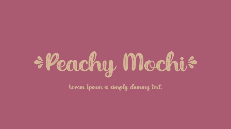 Peachy Mochi Font