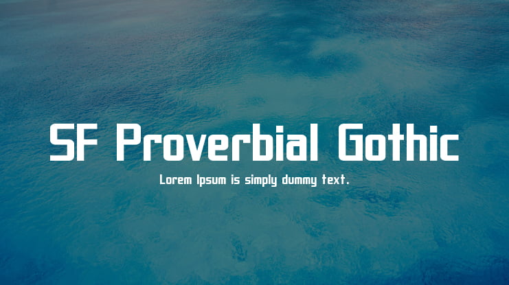 SF Proverbial Gothic Font Family
