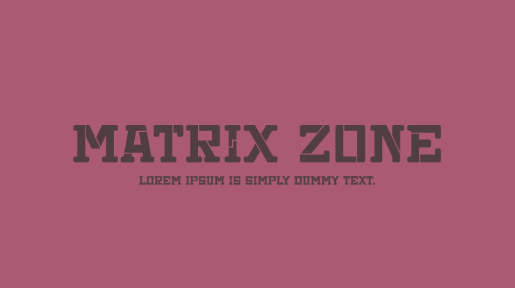 Matrix Zone Font