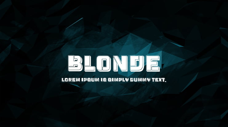 Blonde Font