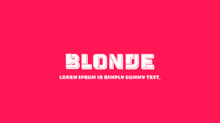 Blonde Font