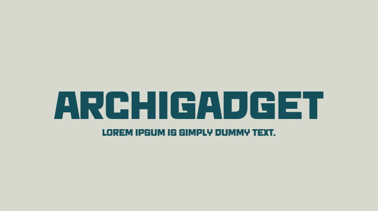 Archigadget Font