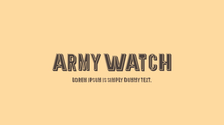Army Watch Font