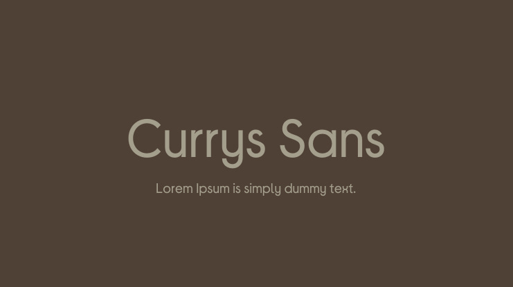 Currys Sans Font Family